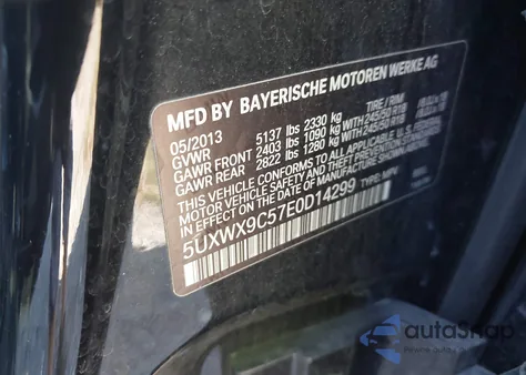 2014 BMW X3 xDrive28I z USA, uszkodzony, nr VIN 5UXWX9C57E0D14299